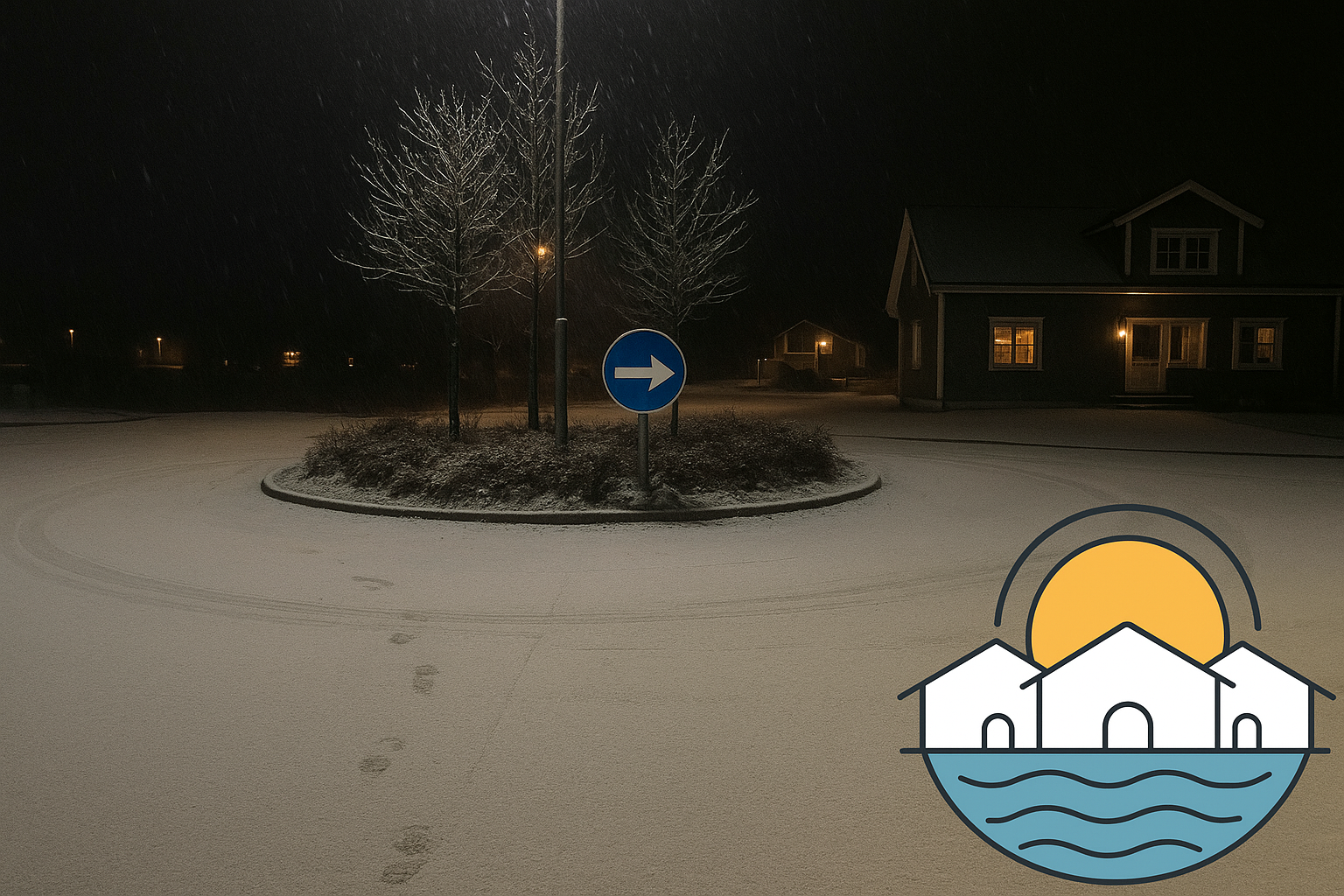 Skilting av "rundkjøringen" 